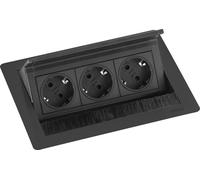 Evoline Flip Top Push S prise encastrée 3x, 230V - 3500W, noir