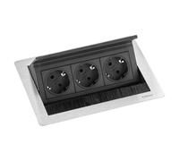 EVOline FlipTop Push Multiprise VDE 3x, escamotable / Prise multiple / Distributeur de prises