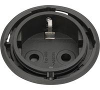 Evoline One prise de courant sans anneau de recouvrement ø 59mm avec fiche coudée matière synthétique noire
