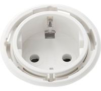 Evoline One prise de courant sans anneau de recouvrement ø 59mm avec fiche coudée matière synthétique blanche