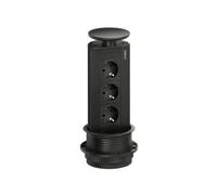 Evoline Port 1, Rétractable Élément Prise de Courant, Avec Schuko, Couvercle