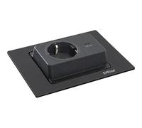 EVOline Spin, 1 pièce, prise Schuko, chargeur USB-C, noir mat