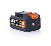 Evolution Power Tools, Bloc batterie lithium ion, Protection contre les surtensions et les sous-tensions, Témoin de charge de la batterie, Connecteur compatible Erbauer EXT, Grandes, 5 Ah, 18 V