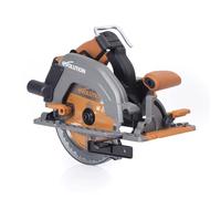 Evolution Power Tools R185CCS-Li Scie circulaire sans fil et sans balais 18v Li-Ion avec lame TCT multi-matériaux, coupe le bois, le métal, le plastique, guide inclus, batterie non incluse, 185mm