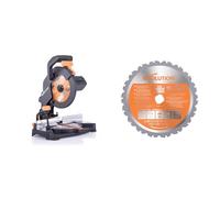 Evolution Power Tools - Scie à Onglet Mixte Multi-Matériaux R210CMS, 210 mm (230 V) & Power Tools La lame TCT multi-matériaux R185TCT-20CS (Rage) coupe le bois, le métal et le plastique, 185 mm