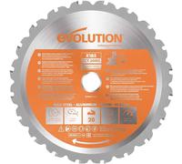 Evolution RAGE 185 mm / 20z TCT Lame de scie polyvalente en widia pour les scies à onglet Evolution
