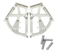 Evotrade Charnières pour meuble à chaussures Blanc - Lot de 2 pièces et Eurovis pour montage et rechange, parfait pour les réparations d'armoires et de chaussures