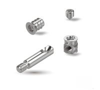 EVOTRADE - quincaillerie complète pour jonction assemblage montage meubles - baril Ø16 + grain M10 + douille M8 + tige L41 mm (kit 50 pièces)