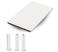 EVOTRADE Socle de Cuisine en PVC Plinthe L. 2,5 m avec 2 Embouts et 2 Jonctions d’Angle (Couleur Blanc, Hauteur 100 mm)