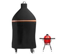EVRBUL Housse de Protection pour Barbecue au Charbon de Bois 420D Robuste avec Boucle Coupe-Vent et Trou de Ventilation Compatible avec Les barbecues à Charbon Kamado Joe Classiques de 45,7 cm