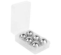 EVTSCAN Boule de Pierres de Glace, 6 pièces de glaçons en Acier Inoxydable Boule de Pierre de Whisky Vodka Boule de Refroidissement de bière en Pierre réfrigérée