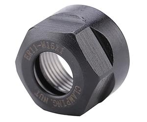 EVTSCAN dernier 1 pièces ER11 écrou de serrage support de mandrin écrou de serrage pour ER11 pince outil poignée outil levier(ER11-M15X1-Noir)