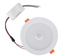 EVTSCAN Plafonnier LED avec capteur de Mouvement, 12W AC85-265V Plafonnier LED Downlight Capteur de Corps Humain Lampe encastrée, pour Salon de Couloir intérieur à la Maison(Blanc Pur)