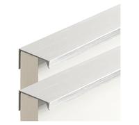 EVWGNPQRV Poignées de tiroir encastrées, Poignées de tiroir dissimulées en aluminium argenté brossé 2 pièces 80-1200mm(Length 400Mm)