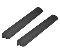 EVWGNPQRV Poignées de tiroir encastrées, Poignées de tiroir dissimulées en aluminium brossé noir 80-500 mm, paquet 2(Length 150Mm)