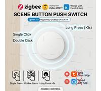 Ewelink Zigbee - bouton poussoir intelligent, interrupteur sans fil, télécommande alimentée par batterie, interrupteur de scénario d'automatisation, fonctionne avec Zigbee2MQTT