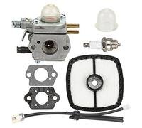 Ewillownm Compatible avec carburateur pour Tondeuse C1U-K52 C1U-K45 Echo HC-1500 HC-1600 HC-1800 HC-2000 HC-2400 HC-2410 SRM-2100 avec kit de Conduite de Carburant avec Filtre à air
