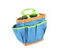Ewleguzka Sac fourre-tout de rangement pour outils de jardin avec plusieurs poches, panier de jardinage en toile robuste avec poignée et bandoulière, organisateur de plantation portable pour travaux