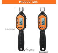 EWM-R-60 Mini ynamométrique numérique à tête remplaçable 3/8'' Drive ynamométrique numérique portable portable Grand écran avec rétro-éclairage Alarme LED sonore Crête en temps réel Mode de