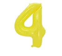 EWODEIEW Ballons chiffres 4 Jaune, Ballon chiffres 4 de 40 pouces en aluminium, Ballon 4 pour décoration d'anniversaire fille - Ballon géant 4 pour filles et garçons - Décoration pour fête