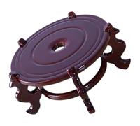 EWUHYFP Support Plante Support for Plantes de Petite Taille, présentoir Rustique en Bois for succulentes Pot, étagère à bonsaï, Bol Poisson(Dark Brown)