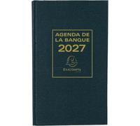 EXACOMPTA - 1 Agenda Banquier Large Euro et Cents Journalier 1 volume - Format 17,5 x 28 cm - Janvier 2027 à Décembre 2027