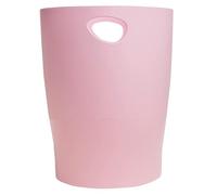 Exacompta Corbeille à papier Ecobin AutentiK – 15 L, poignées – Rose candy