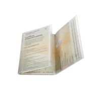 EXACOMPTA - 1 Etui pour cartes grise 85 x 125mm - 3 Volets PVC Lisse 20/100e - Cristal Transparent