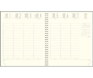 EXACOMPTA - 1 Recharge Agenda Semainier Spirales Eurotime 18 S, Janvier 2027 à Décembre 2027, Dimension 15 x 17 cm