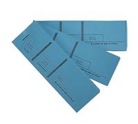 Bloc passe-partout 100 feuillets numérotés de 3 volets - Format 4,8x15 cm - Bleu