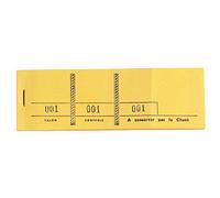 Bloc passe-partout 100 feuillets numérotés de 3 volets - Format 4,8x15 cm - Jaune