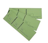 Bloc passe-partout 100 feuillets numérotés de 3 volets - Format 4,8x15 cm - Vert