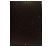 Exacompta 10x Chemise à élastique 3 rabats carte lustrée 600gm2 A2 Noir 59651E