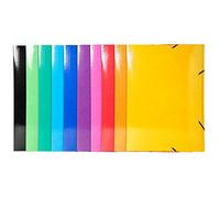 Exacompta - Chemise à élastiques Iderama Maxi 600 g/m² A3 Pack de 10 Couleurs assorties