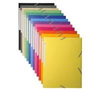 Exacompta 10 Chemises à Élastiques Maxi Capacity 24x32 cm A4 Assorties