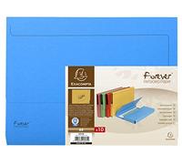 Paquet de 10 chemises poche coloris vifs Forever - 24x32cm - Bleu clair