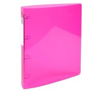 Exacompta 10x Classeur 4 anneaux 30mm PP polypropylène 7/10e A4 maxi Rose 51774E