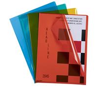 Exacompta - Réf. 56101E - Sachet de 10 pochettes coins - En polypropylène lisse qualité supérieure - Epaisseur ultra épaisse 12/100ème - Format à classer A4-4 couleurs assorties