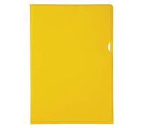 Chemise coin plastique Exacompta A4 PVC 13/100e transparente - Paquet de 10 - Jaune