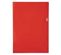 Exacompta 10 Pochettes Coins A4 PVC Lisse 13/100ème Rouge
