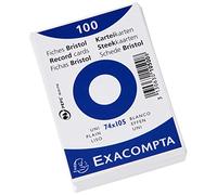 Fiches Bristol - Blanche - 74 X 105 Mm - 100 Fiches - Exacompta