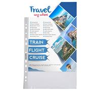 Exacompta 5901E Pochettes transparentes A4, 100 pièces, qualité supérieure, PP lisse, cristal