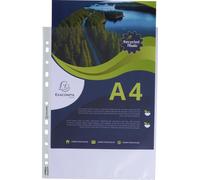 Exacompta 10x 100 pochettes perforées PP recyclé 6/100e translucide 5320E