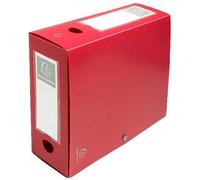 Exacompta 10x Boite de classement à pression Dos 100mm PP 7/10e A4 Rouge 59935E