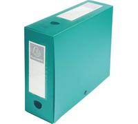 Exacompta 10x Boite de classement à pression Dos 100mm PP 7/10e A4 Vert 59933E