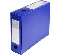 Exacompta 10x Boite de classement à pression Dos 80mm PP 7/10e A4 Bleu 59832E