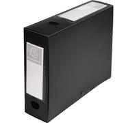 Exacompta 10x Boite de classement à pression Dos 80mm PP 7/10e A4 Noir 59831E