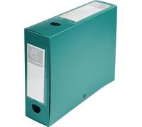 Exacompta 10x Boite de classement à pression Dos 80mm PP 7/10e A4 Vert 59833E