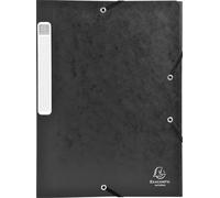 Exacompta 10x Boite de classement Cartobox Dos 40mm Carte lustrée A4 Noir 14016H