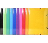 Exacompta 10x Chemise à élastiques Maxi 600gm2 A3 Couleurs assorties 59829E